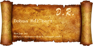 Dobsa Róbert névjegykártya